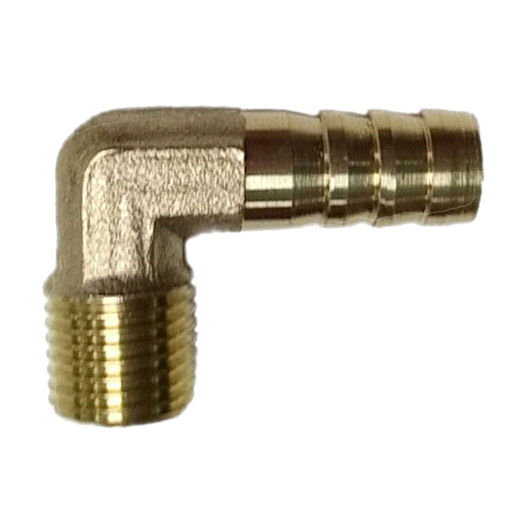 1/4'' Inch NPT Male Threads x 10mm Inch Barb Elbow Fuel Hose Barb Fitting