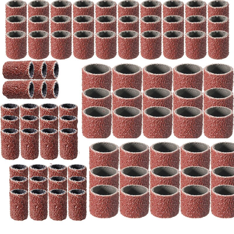 102 kpl / set 120 grit hionta rumpu kiillotus hiekkapaperi ympyrä kit 1/2 3/8 1/4 tuuman hionta karat sopivat dremel pyörivä työkaluja
