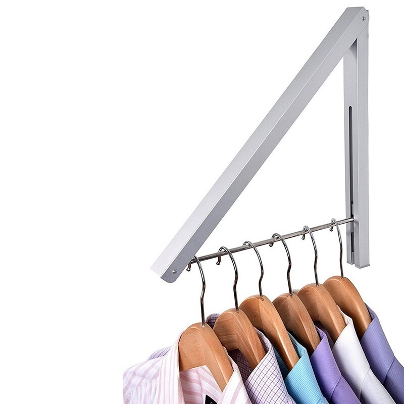 Huishoudelijke Draagbare Vouwen Kleerhanger Muur Gemonteerde Badkamer Droogrek Intrekbare Onzichtbare Kleding Rail Droogrekken