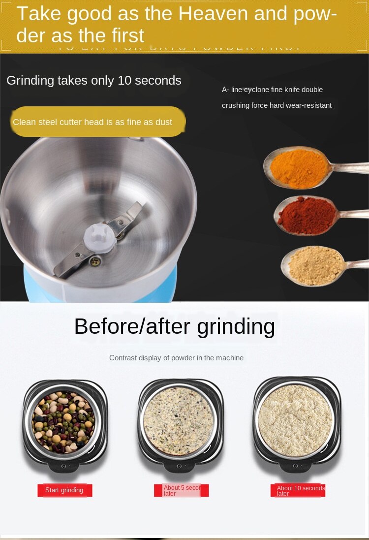 Huishoudelijke Kleine Molen Koffieboon Graan Molen Chinese Kruidengeneeskunde Kristal Suiker Molen 110v220