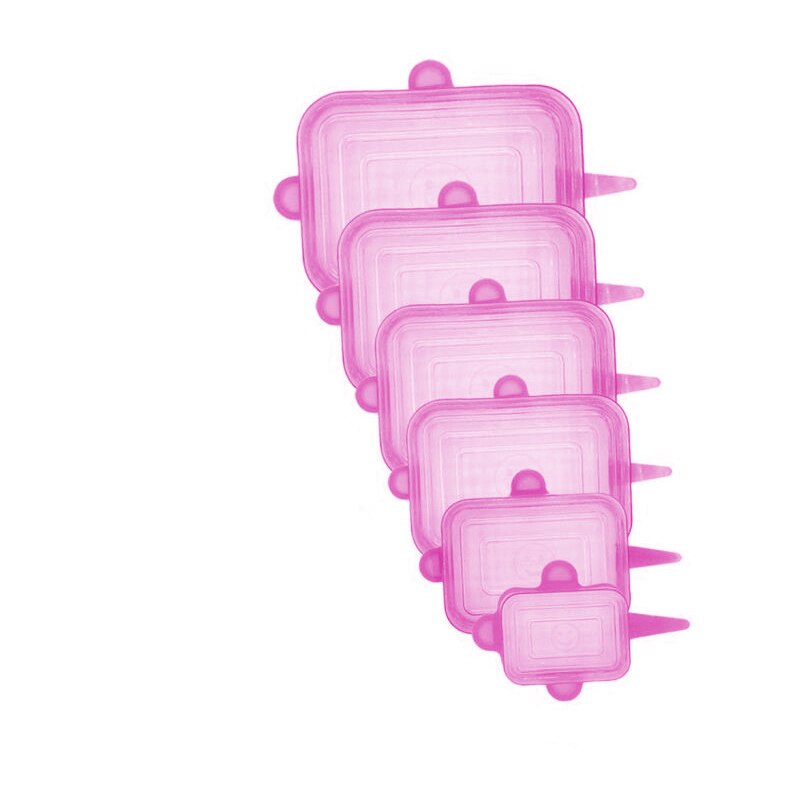 Couvercle alimentaire en Silicone, 12 pièces, rectangulaire, réutilisable, extensible, ajustable: green / 12PCS