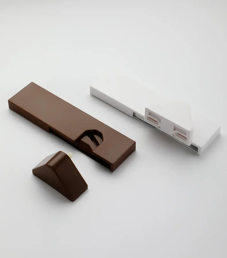 Left Side Cache Damping Door Stopper, Right Side Automatic Door Closer with Anti Pinch Function Door Stopper