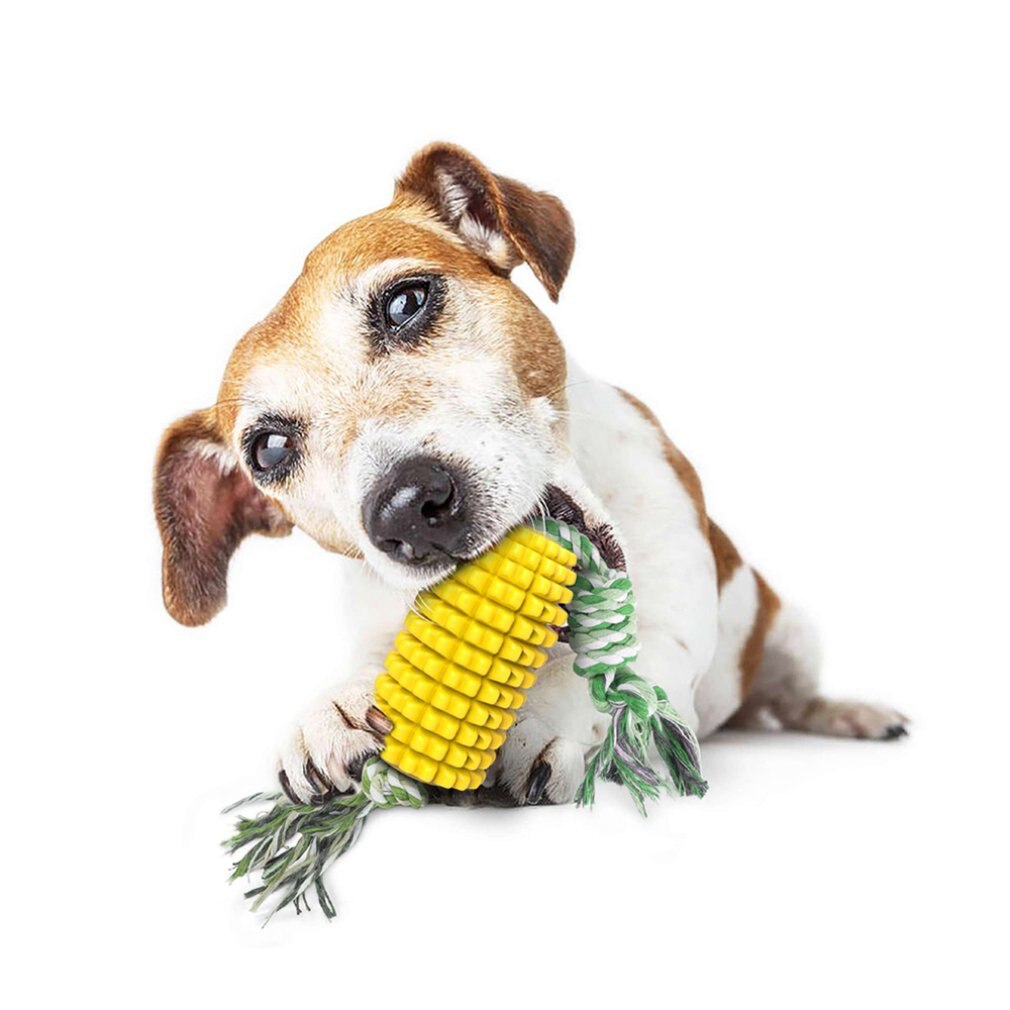 Pet Supplies Dog Toy Corn Molar Stick Resistant Toothbrush Dog Bite Toy With Rope Pet Dog Chewing Toy