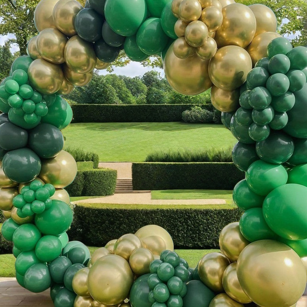 44 st ljusgröna ballonger i blandade färger, lämpliga för födelsedagar, bröllop, fester, examensceremonier och dekorationer till st. patrick's day.