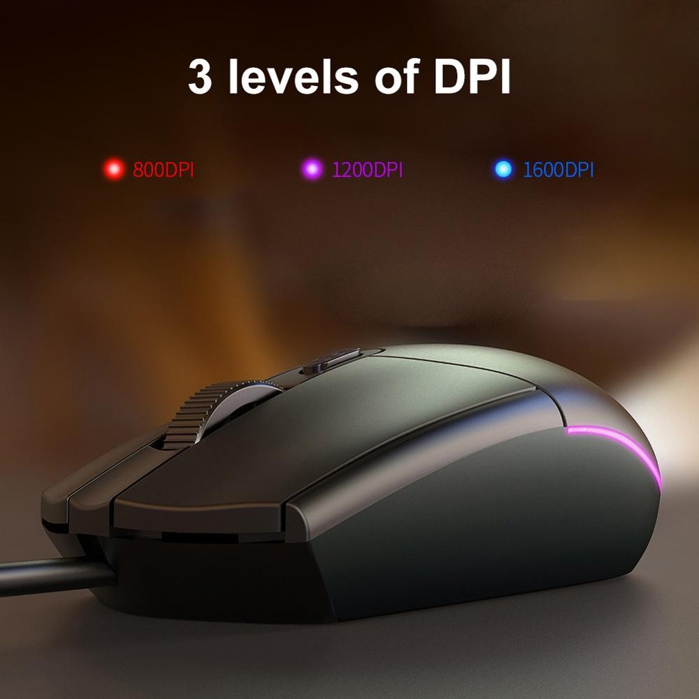 Ergonomische bedrade gamingmuis met 7 led-achtergrondverlichting, optische usb-computermuis, gamermuis, compatibel met pc, laptop, desktopcomputer