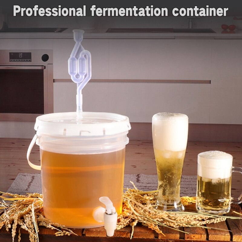 Seau en plastique pour la Fermentation du vin récipient étanche fermenteur de bière avec robinet de sas et couvercle