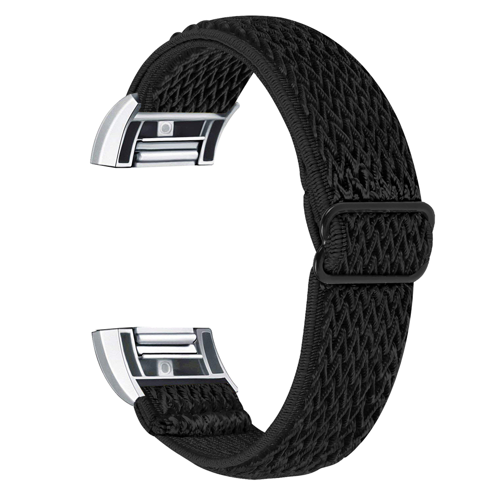 Weiches Nylonband für Fitbit Charge 2, Sport, gewebt, elastisch, dehnbar, Solo-Uhrenarmband, Schlaufe für Fitbit Charge 2 Ersatz: SMOKEY MAUVE