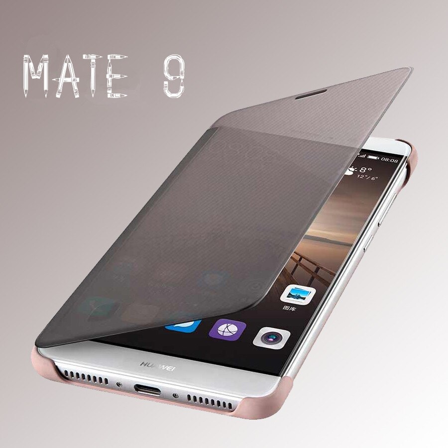 TANZ per Huawei compagno di 9 compagno9 5.9 'Caso di Risposta Intelligente vista della Finestra di Cuoio Sintetico di Vibrazione ultra Sottile di Affari Del Telefono sacchetti di Copertura