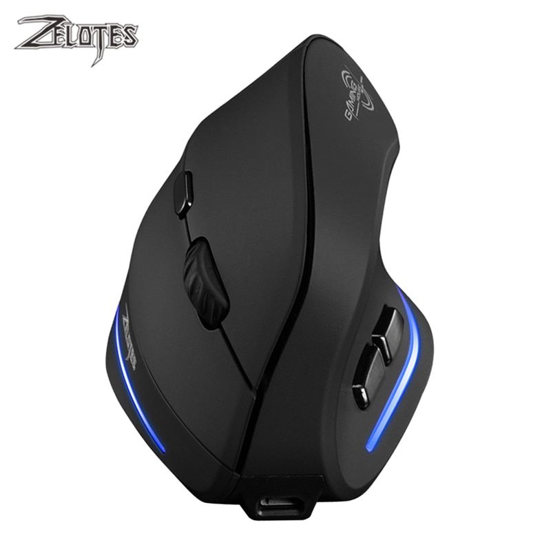 ZELOTES F-35 2.4GHz Vertical Wireless Mouse 2400DPI 6 Buttons Ergonomic Optical Computer Gaming Mouse Gamer Mice For Laptop PC