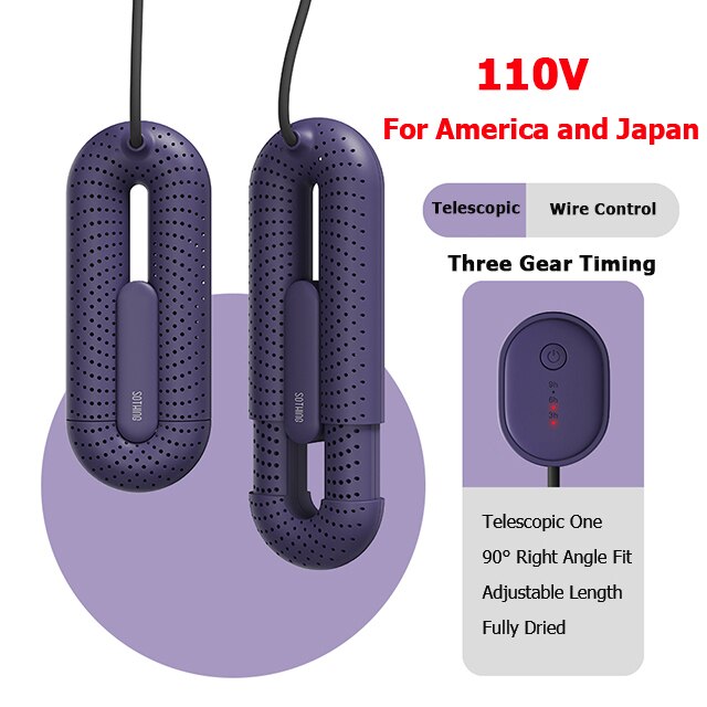 110V/220V Us/Eu Plug Sothing Schoen Droger Loop Rekbaar Elektrische Schoenen Droger Ptc Heater draagbare Multi-Effect Ontgeuringseffect: US 110V Timing2