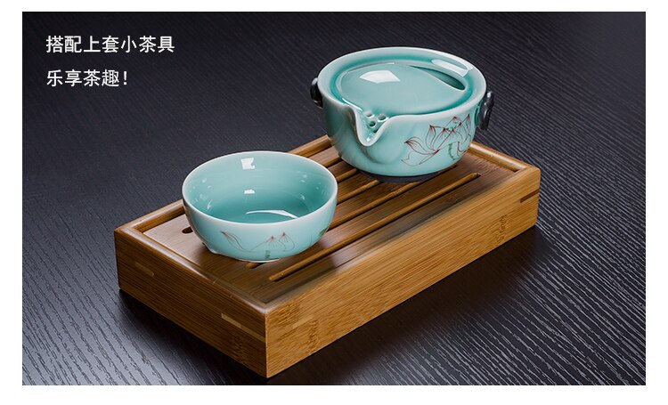 [GRANDNESS] Slatted Box * Tea Serving Bamboo Tray 22*12*3.8cm Kung Fu Tea Portable Small Bamboo Tea Tray