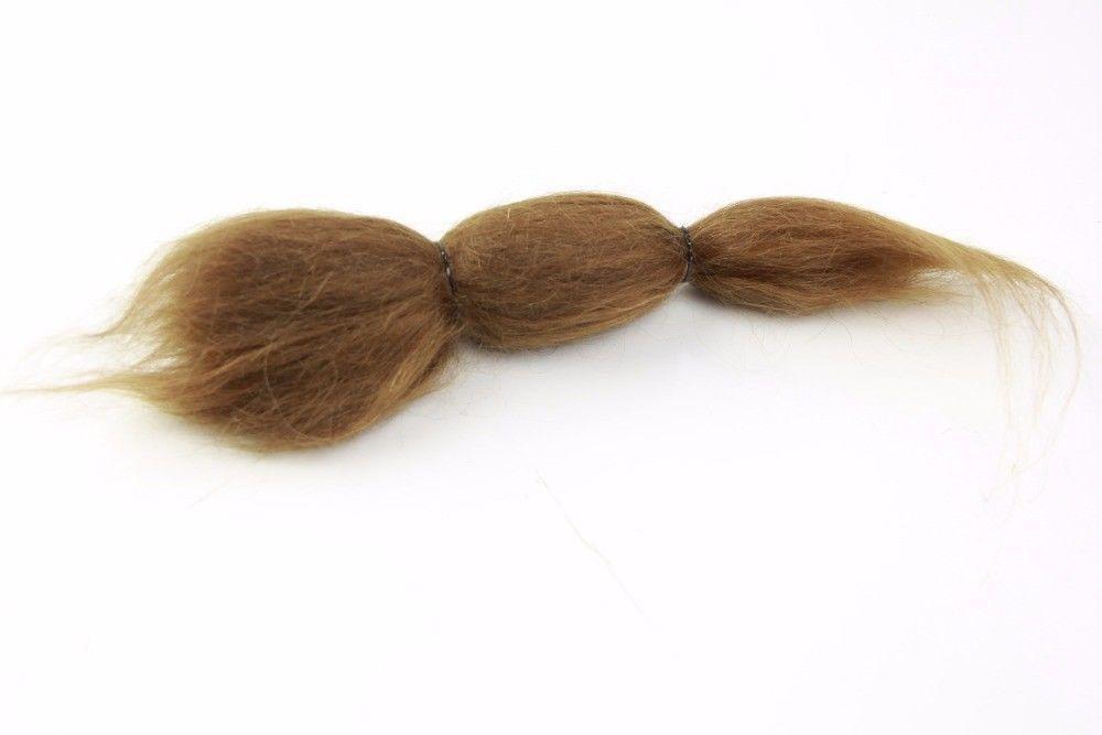 Poupée Mohair naturelle , cheveux de poupée de 6 pouces pour bébé Reborn, de princesse britannique pour filles, marron blond, 15g: Brown