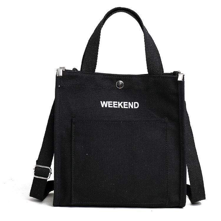 Leinwand Tote Tasche 2022 Frauen Schulter Taschen Mädchen Käufer Frühjahr Und Sommer Große Kapazität Einfarbig Buchstaben Druck Handtasche: heise