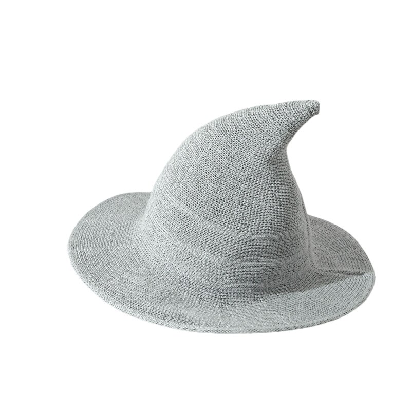 Nova moda feminina senhoras chapéu de malha cor sólida balde chapéus chapéu pescador chapéu de bruxa preto cinza rosa bege: Cinza