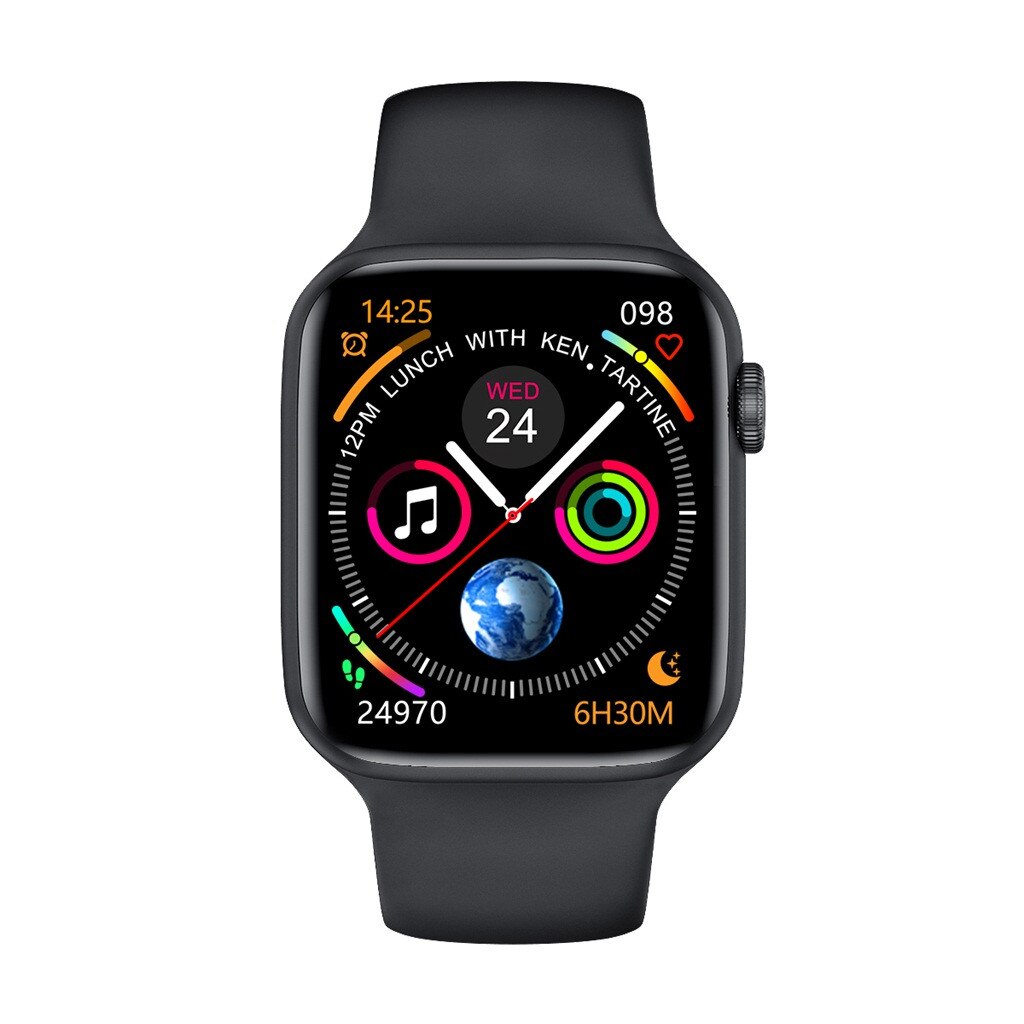 W26 Bluetooth Smart Watch 1.75 Inch Ip68 Waterproof Blood Pressure Monitor Multifunctional Smart Watch Toy: BK