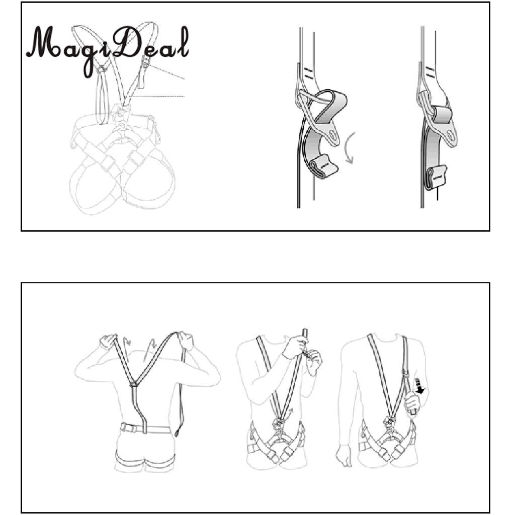 Rock Climbing Chest Ascender Shoulder Strap Adjustable Safety Harness Sling Tree Arborist Caving Mountaineering Equipment