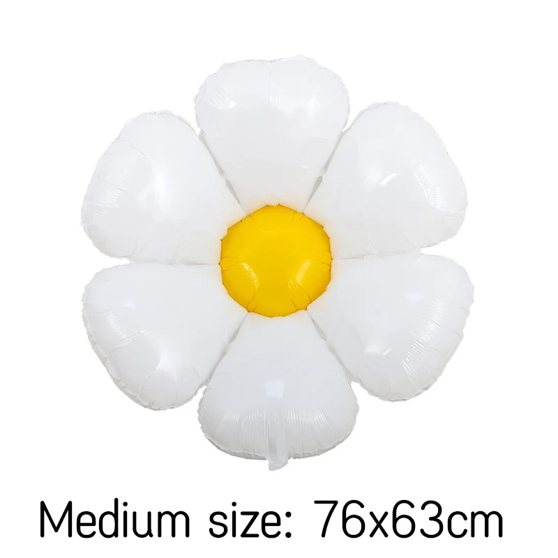1/10 Stuks Daisy Ballon Enorme Witte Bloem Aluminiumfolie Ballonnen voor Verjaardag Baby Douche Bruiloft Daisy Party Decoraties benodigdheden: Emerald / 5inch