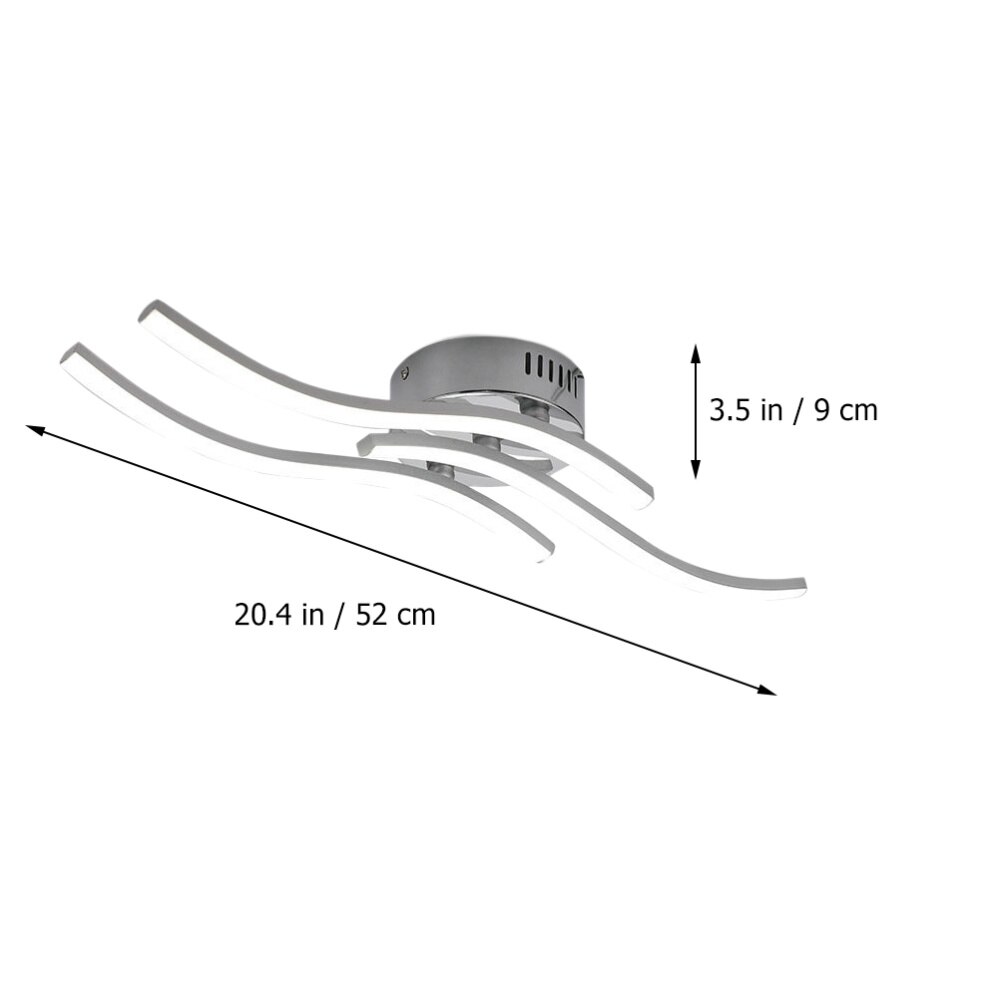 Ceiling Lamp Triple Line Wave Shape Flashing Decoration Light