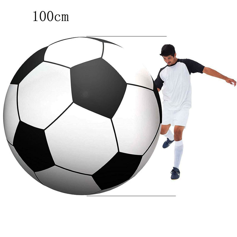 100cm Riesigen Aufblasbaren Strand Ball Volleyball Erwachsene Kinder Outdoor Bunte Ball Familie Wasser Teil Rasen Strand Party Spielzeug DSH001: Black with White