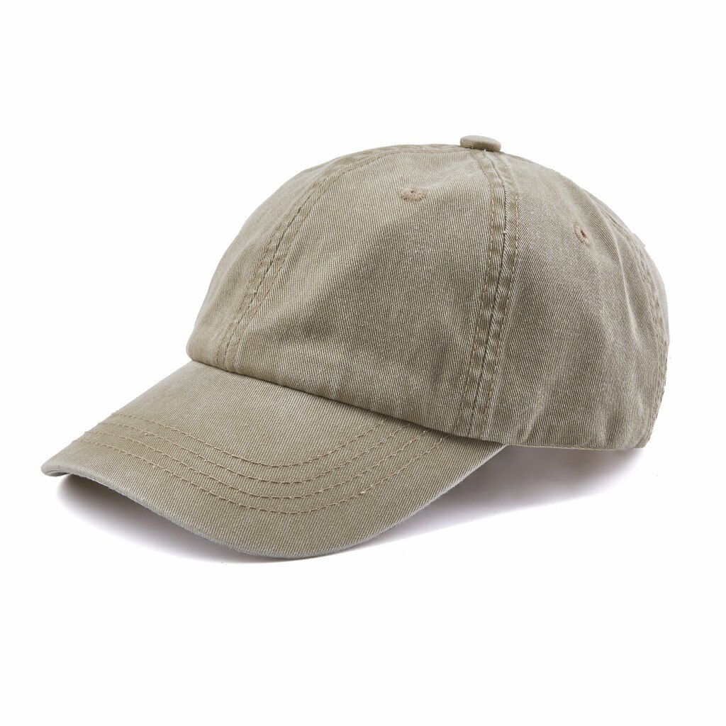 Vintage Washed Cotton Adjustable Baseball Caps Men and Women, Unstructured Low Profile Plain Classic Black Dad Hat: Khaki