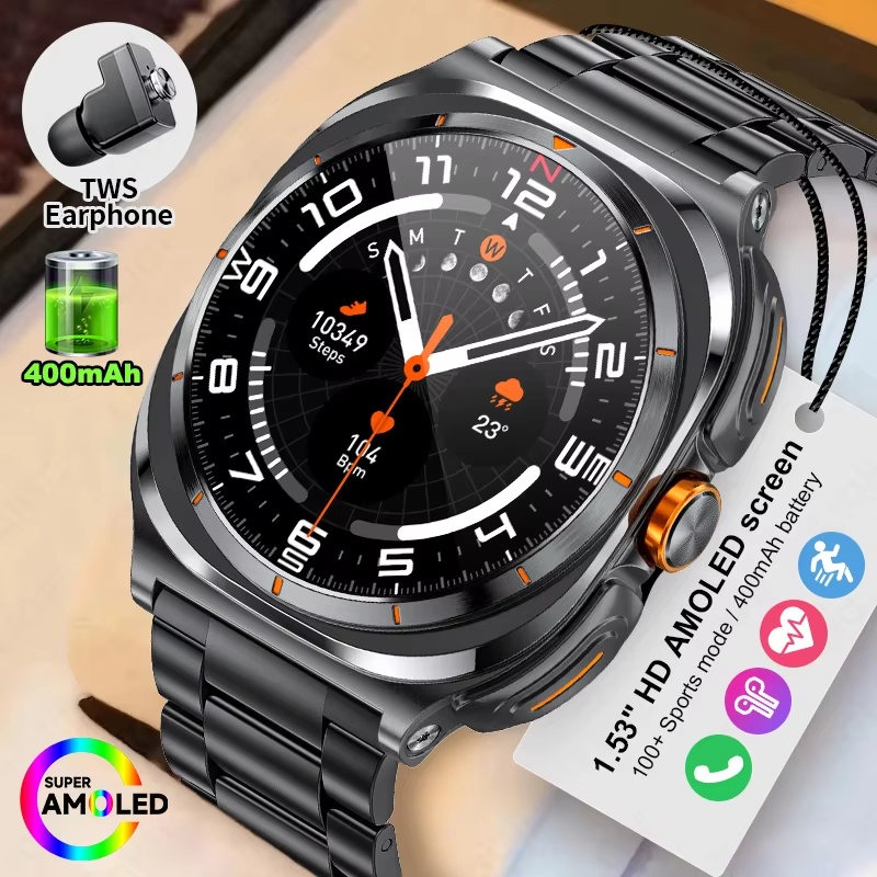 2025 novo atualizado para xiaomi tws 2 em 1 smartwatch com fones de ouvido bluetooth chamada ip68 à prova dip68 água ao ar livre gps esporte smartwatch