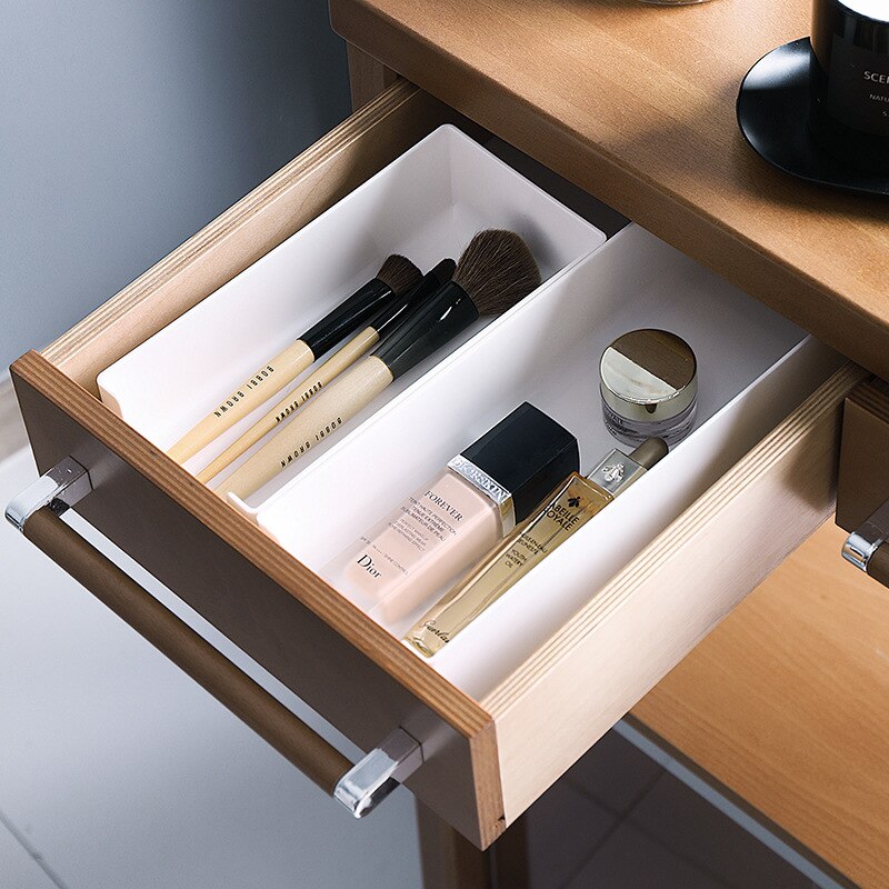 Plastic Drawer Storage Box Separation Drawer Organizer Home Kitchen Board Divider Debris Finishing Basket Cosmetics Organizer