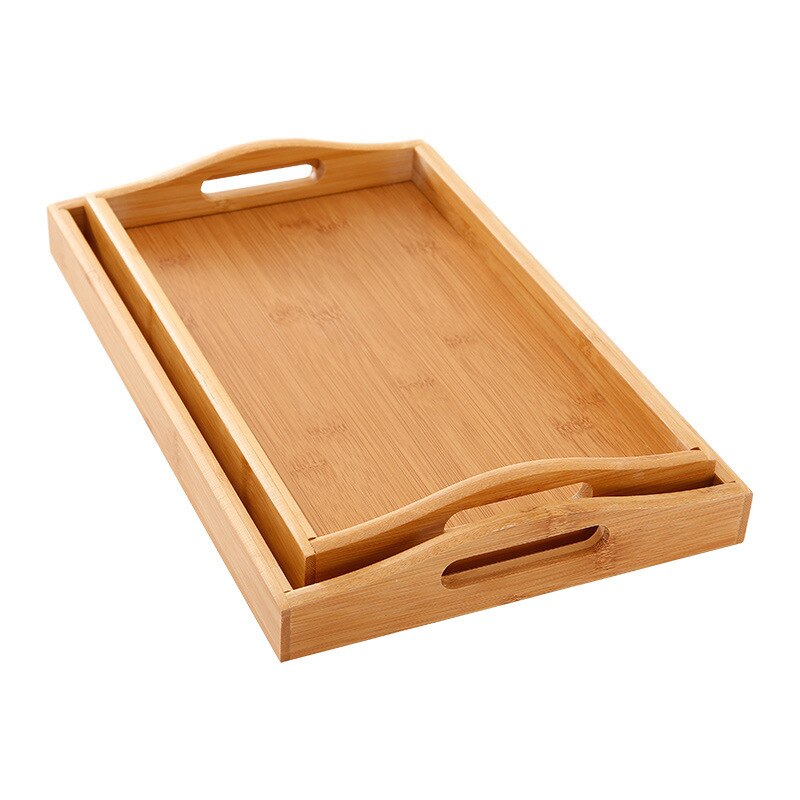 Bamboo Wooden Rectangular Tea Tray Solid Wood Tray Home Dry Tea Tray Kung Fu Tea Cup Tray Wooden Hotel Dinner Plate