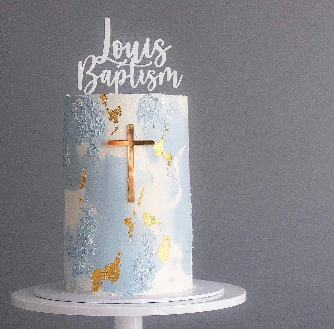 Acrylic Cross Cake Charm / Baptism / Christening，Baby baptism cake decoration，Birthday wishes cake topper