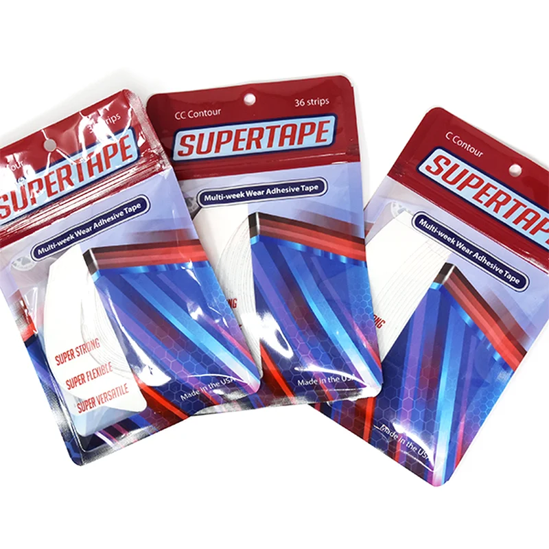 Supertape pour cheveux, Super bande, contours découpés (sacs à 36 points), ruban adhésif multi-semaine, véritable bande pour réduire la brillance