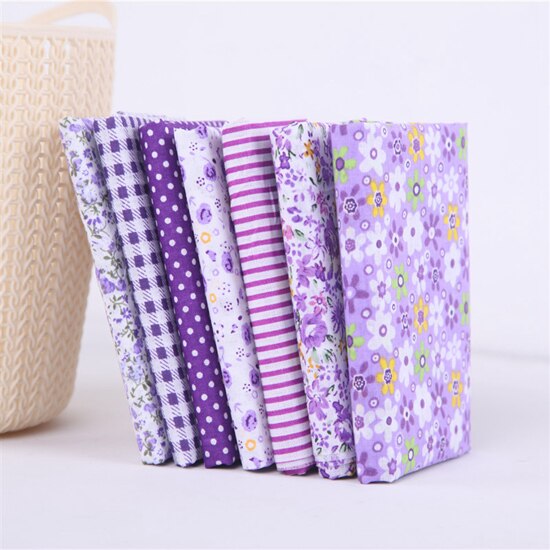 7Pcs/set Printed Cotton Fabric Scrapbooking Cloth DIY Handmade Patchwork Material for Needlework Sewing Accessory Bundle Sewing: 7pcs cloth fabric 5