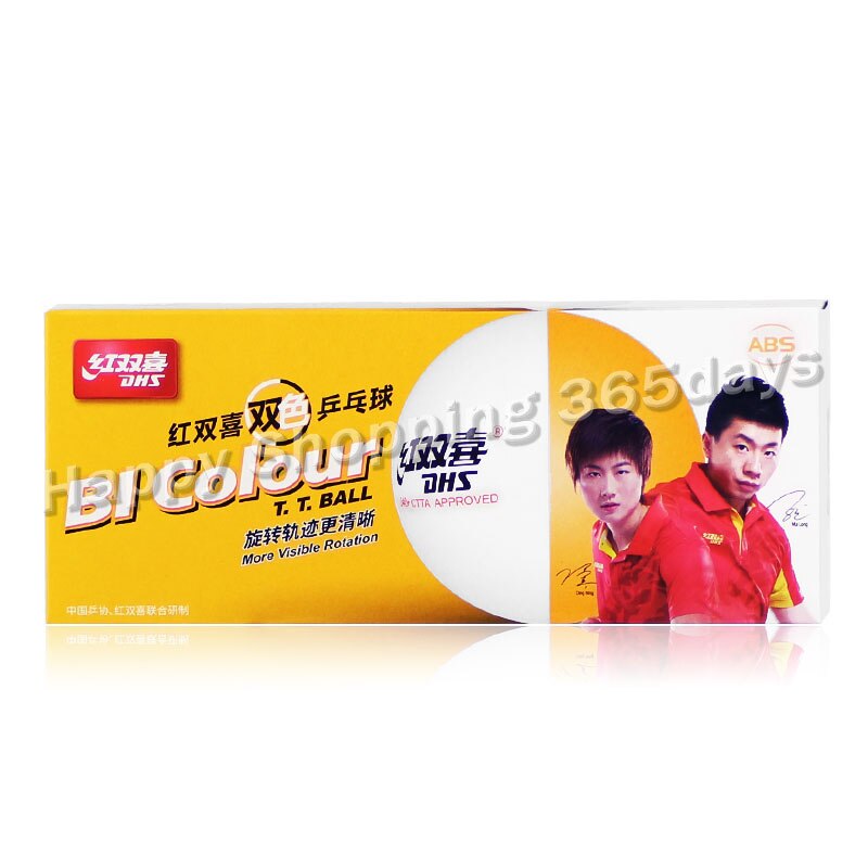 DHS BI kolorowe piłeczki robić tenisa stołowego (dwukolorowe, chiny Super liga, szwem ABS 40 + kulki) plastikowe piłki robić świst-ponga