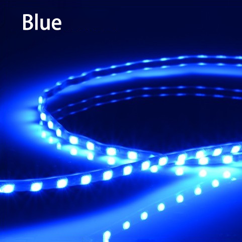 Tira de luces LED impermeable para coche, accesorio decorativo y Flexible de 135CM-30CM, 12V, DRL: 8000 K blanco azul / 6.500 K