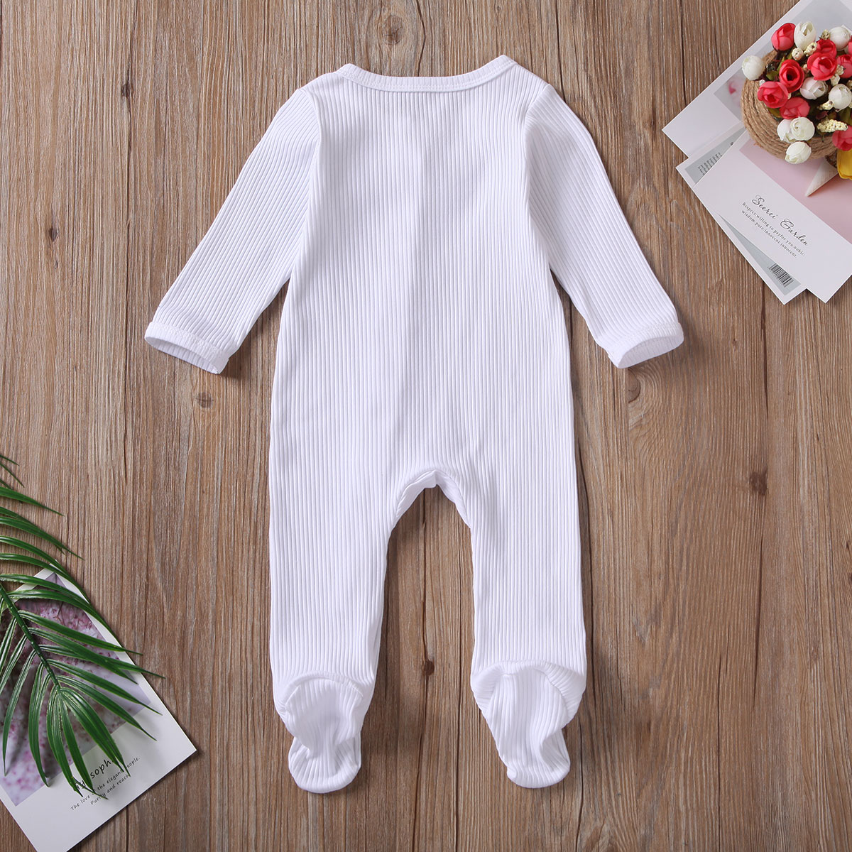 Pudcoco nyfødt spædbarn baby dreng pige footies playsuit bukser outfit blødt bomuld lange ærmer 0-6m jumpsuit mærke