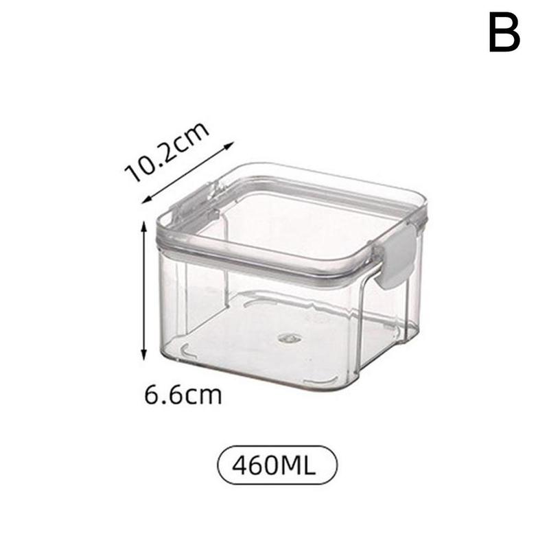 Grain Tank Transparent Plastic Household Kitchen Storage Fruit Storage Box Storage Dried Sealed Snack Kitchen Jar Jar Grain D5U2: B