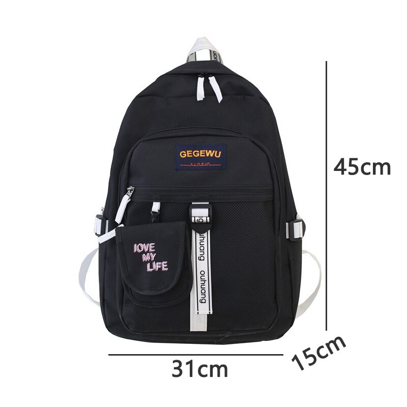 Junior High School bags Backpack Girls Boys Teenage Personality Street Large bag school Women Bookbags Student Bagpack Campus