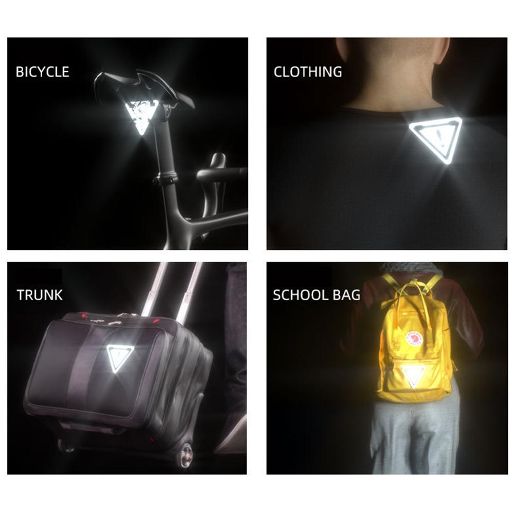 ENLEE Bike Reflective Sign Cycling Triangle Tiny Reflector MTB Bicycle Reflective Warning Safety Decor Outdoor Bikes Accessories