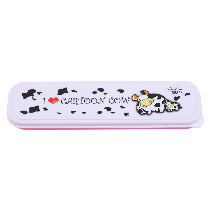 cartone animato mucca bambini cucchiaio Chopstick impostato bambino alimentazione cucchiaio inossidabile acciaio bambini mangiare utensili bambino piccolo bambino Flatware accessorio
