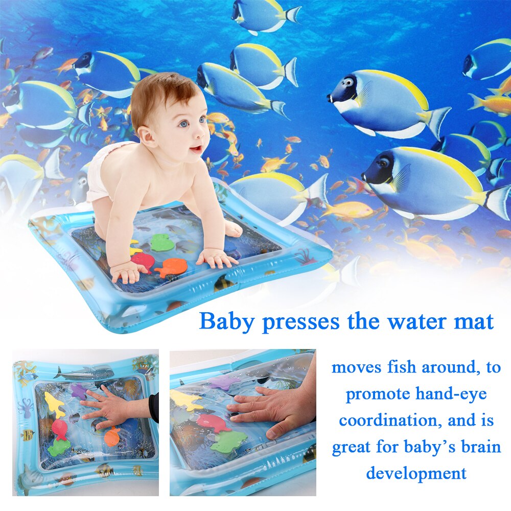 PVC Baby Inflatable Water Play Mat Infant Underwater World Playmat Toddler Fun Activity Pad Perfect for Summer Use