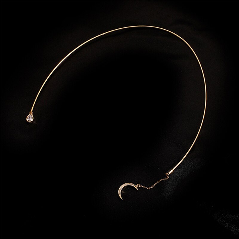 Fluwelen Choker Met Ring En Maan main image 0