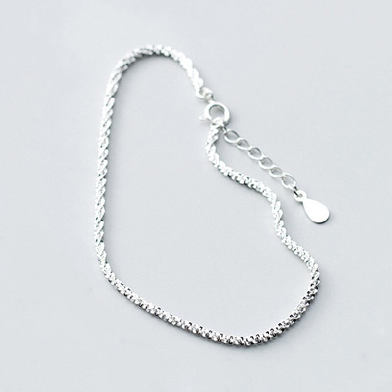 Inzat pulseira em prata esterlina 925 real, pulseira minimalista para mulheres, festa, boêmia, joias finas, acessórios para presente, hip-hop