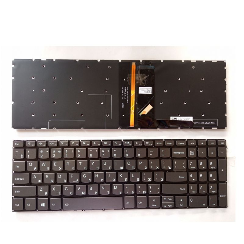 RU/SP/US clavier d'ordinateur portable pour Lenovo Ideapad 320S-15ABR V330-15ISK V330-15IKB 330S-15IKB 330S-15ARR 330S-15AST 300-15AST: green