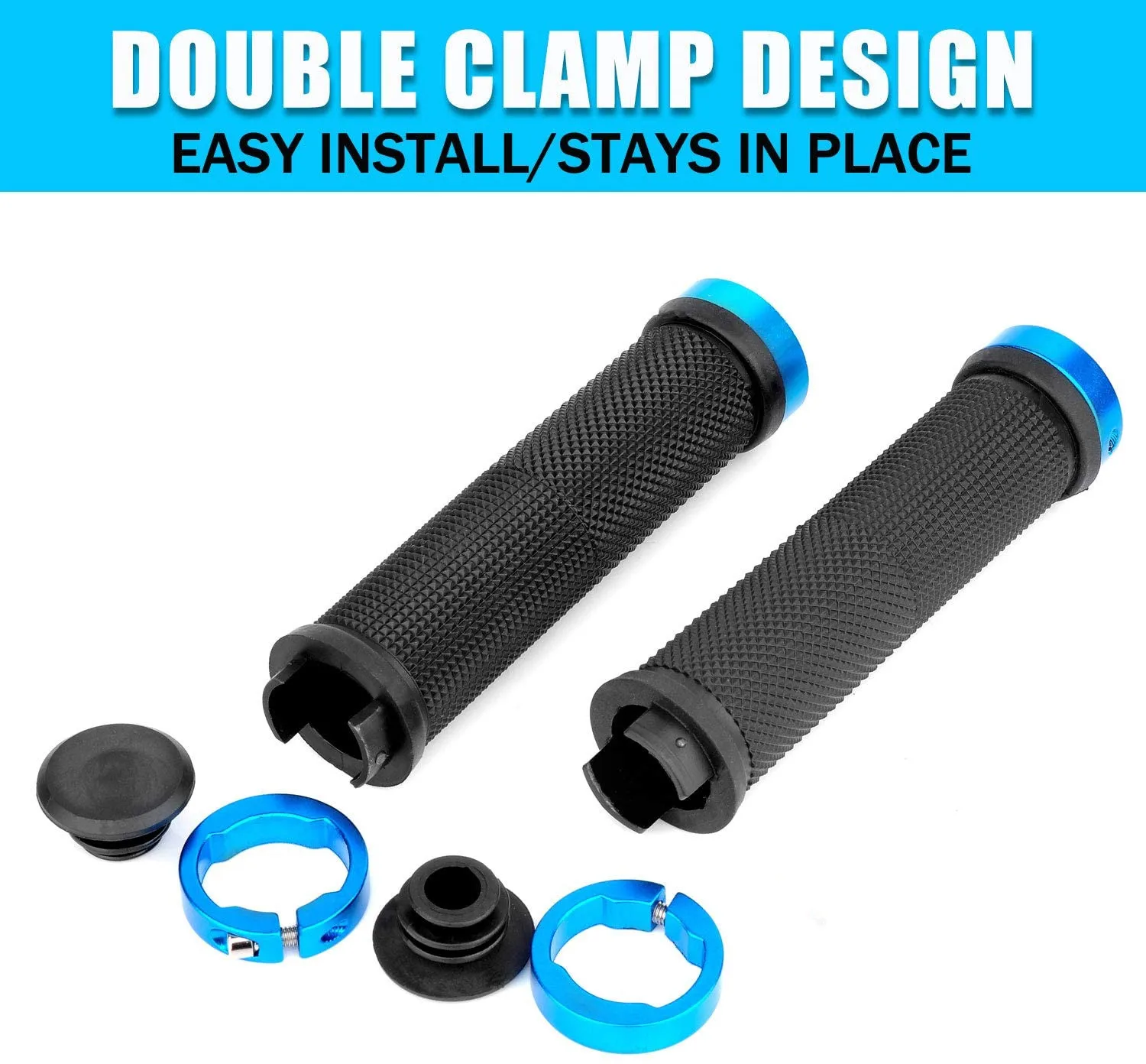 Empuñaduras de goma para bicicleta, bloqueo de aleación de montaña, empuñaduras de manillar de bloqueo Bilateral, funda antideslizante para manillar de ciclismo, accesorios para bicicleta BMX