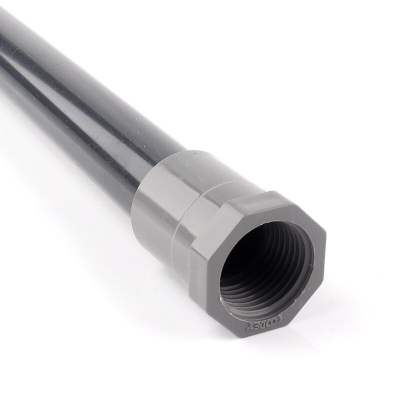 Conectores Rectos de PVC de 20/25/32/40/50/63mm, conectores hembra de rosca, juntas de tubo de suministro de agua de riego para acuario y jardín, 1 ~ 5 piezas
