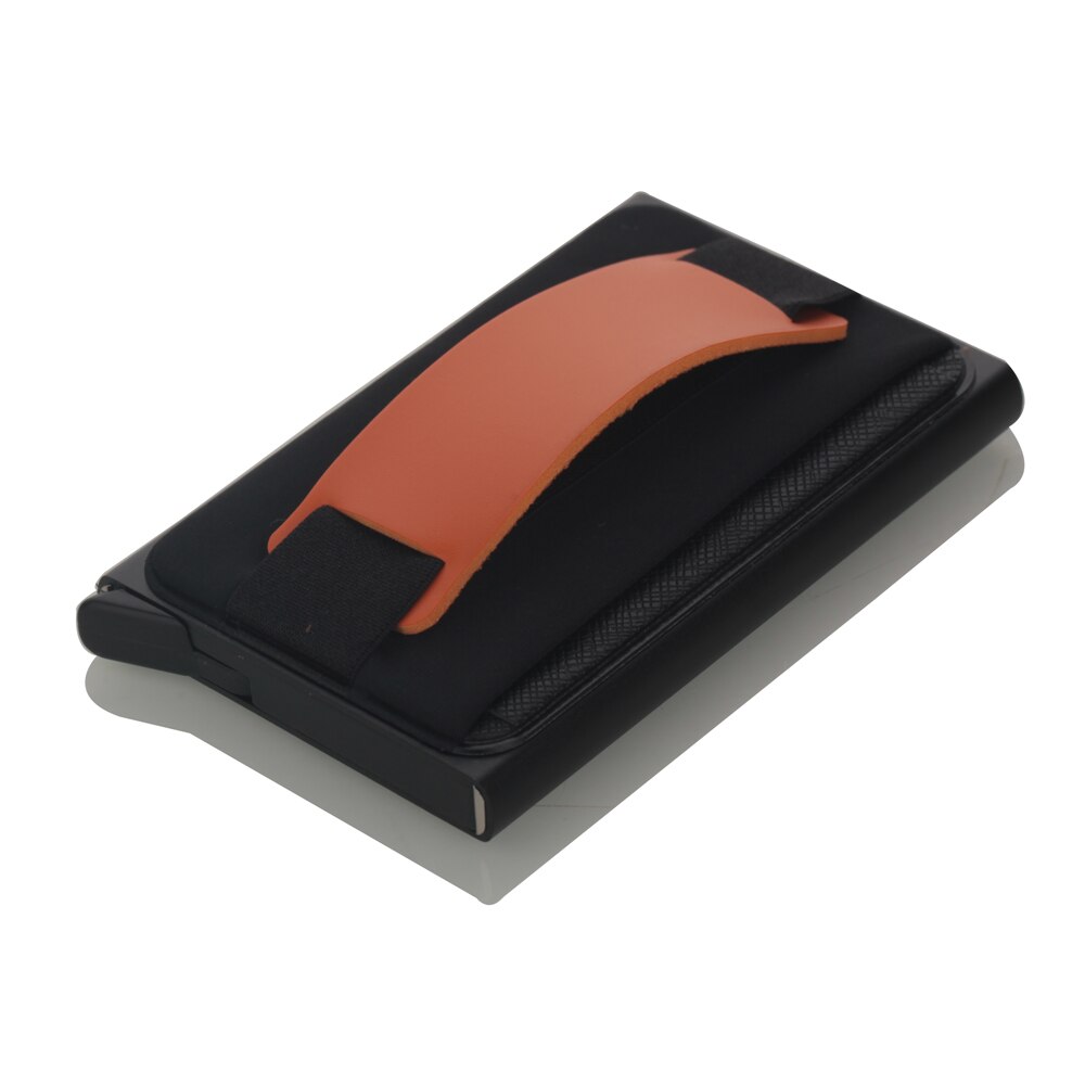 Mannen Creditcardhouder Automatische Kaarthouder Aluminium Mini Portemonnee Met Back Pocket Id-kaart Rfid Blocking Portemonnee