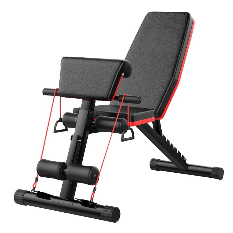 Banc d'haltères pliable, appui-dos réglable pour s'asseoir, équipement de Fitness multifonctionnel pour la maison