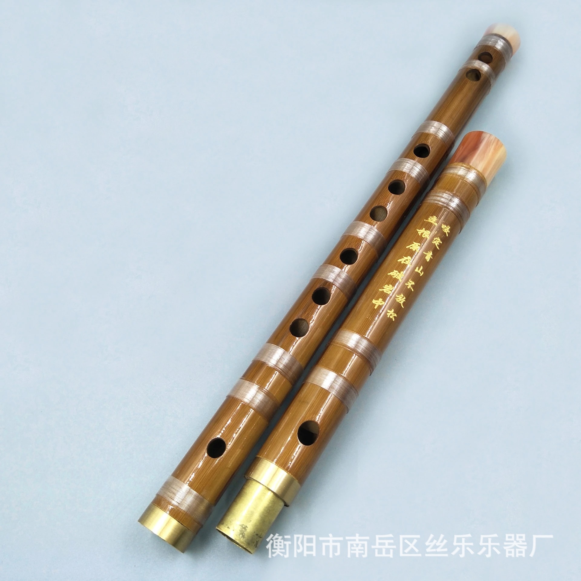 Double section flute student flute beginner introduction flute practice musical instrument bitter bamboo black bamboo transparen