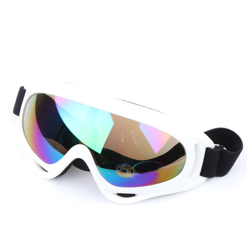 Gogle narciarskie X400 ochrona UV Sport Snowboard Skate gogle narciarskie: White colorful