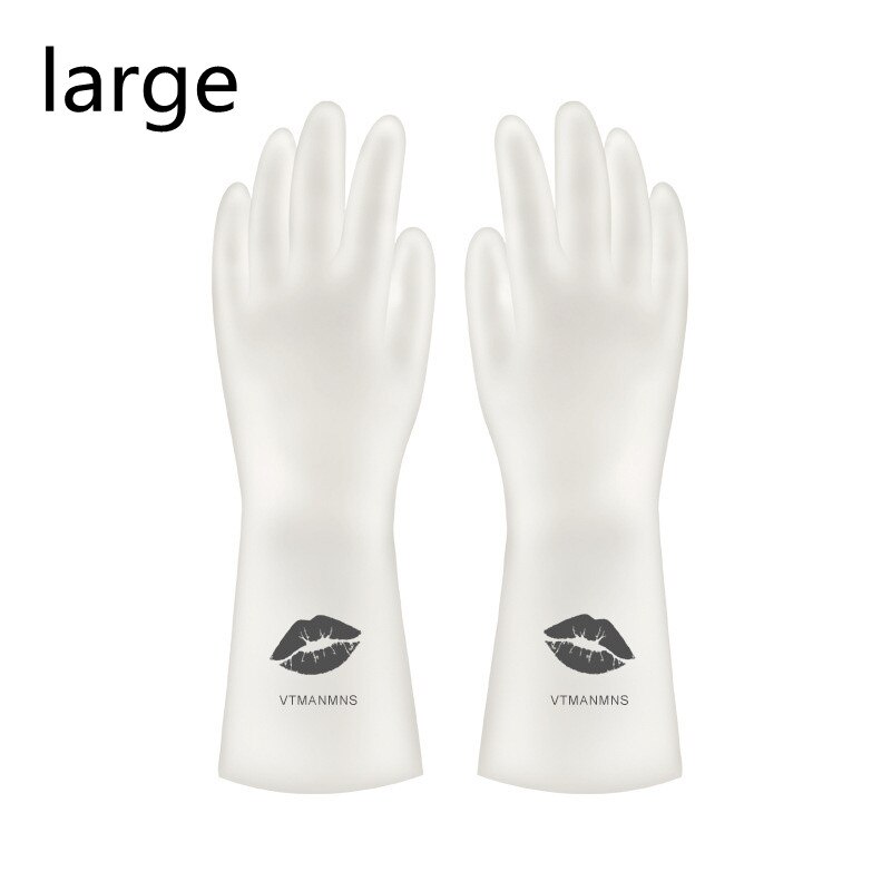 1 Paar Transparante Pvc Schoonmaak Handschoenen Multifunctionele Magic Siliconen Schotel Wassen Handschoenen Voor Keuken Accessoires Huishoudenwashing: kiss L