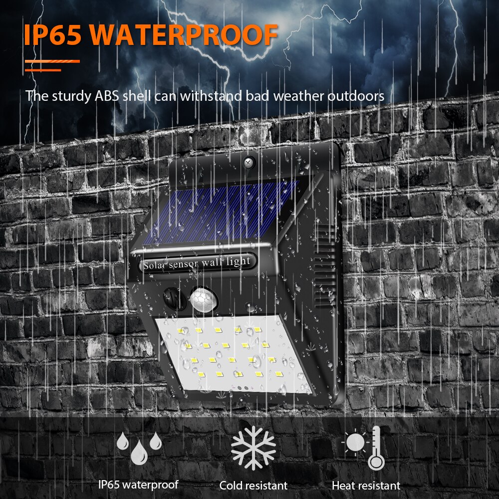 Inghoo Solar Lights Outdoor 20 LED Wireless Waterproof Security Solar Motion Sensor Lights