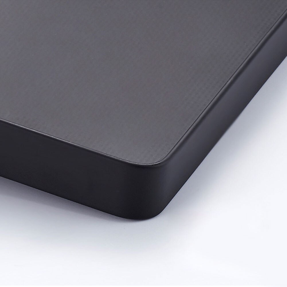 Aan de muur te bevestigen, roestvrij staal, zwarte borstel, badkamerplank met schroeven, toilet, grote opbergruimte, etagère